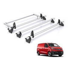 Vauxhall Vivaro Roof Rack For 2019+ Models 3x Bars + Roller Rhino Kammbar Pro