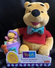 New 1998 Fisher Price Disney Plush Winnie The Pooh  Piglet Easter Surprise