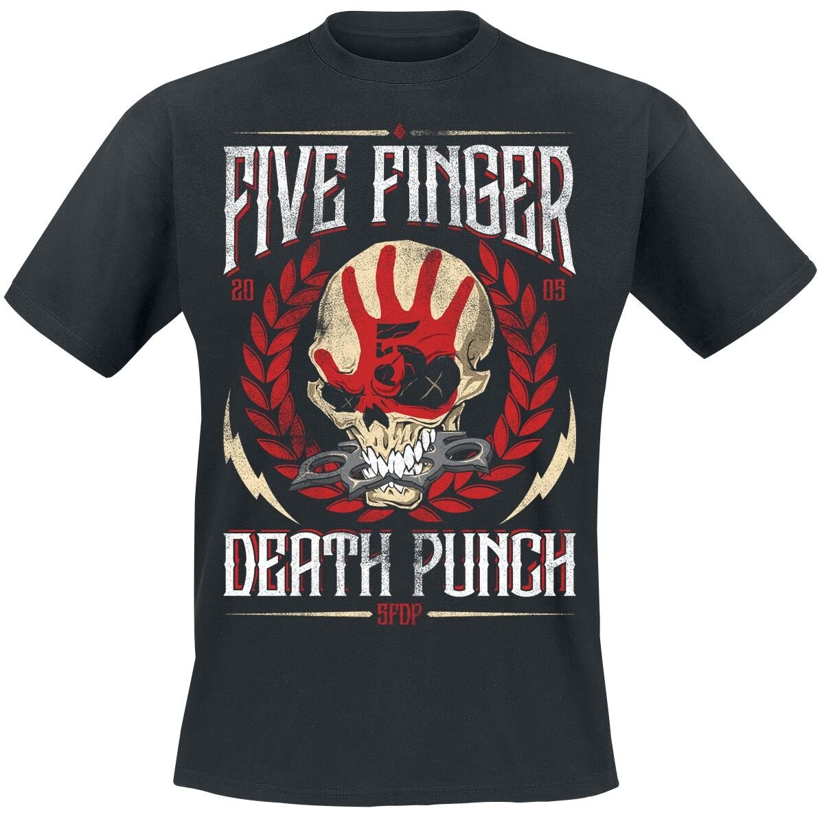 Футболка Five Finger Death Punch с эмблемой Herren Laurel V1 schwarz