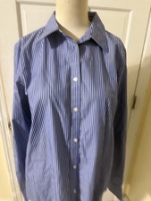 Chaps Striped Professional Women Dress Shirt Size Large (12-14)