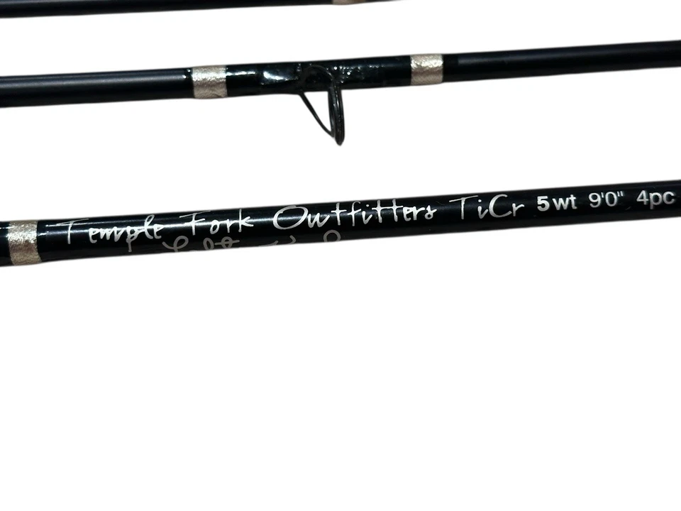 Temple Fork Outfitters Fly Rod Negro TiCr 5 Wt 9 Pies 4 Piezas Lefty Kreh Series Foto 3 de 4