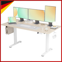HöHenverstellbarer Schreibtisch Elektrisch 160X80 Cm Weiß Beige