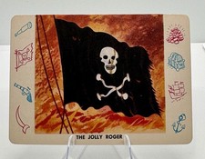 1958 Leaf Cardo  - The Jolly Roger #P-19 Pirate Flag Card