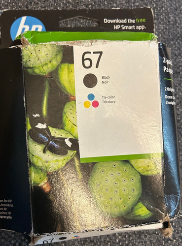 New Genuine HP 67 Black Ink Cartridge in Retail Box EXP 11/2026 Free