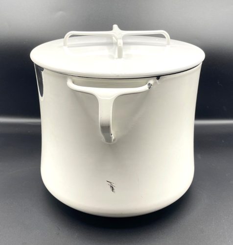 Rare Jens Quistgaard Dansk Kobenstyle Dutch Oven Stock Pot White Enamel France - Picture 10 of 15