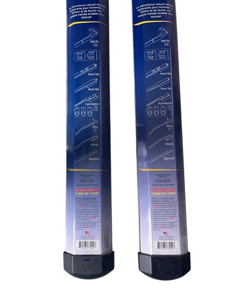 Juego de 2 escobillas limpiaparabrisas GOODYEAR Hybrid Technology 22" 770-22 560 mm nuevas Foto 4 de 4