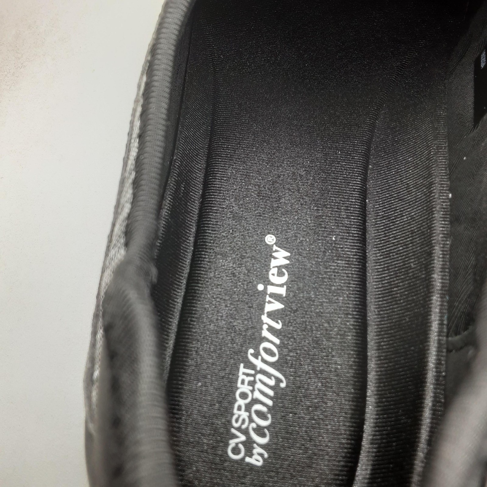 Comfortview CV Sport Shoes Womens Size 10WW Black Gray Tory Slip On Sneakers