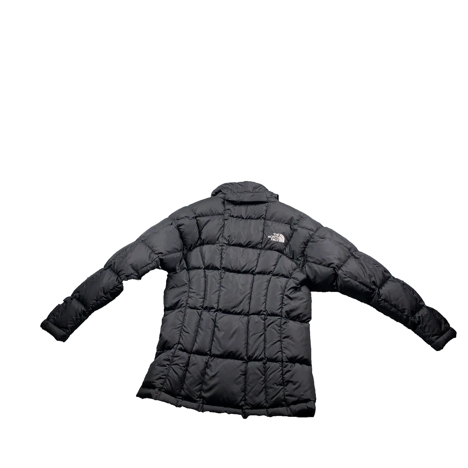 Chaqueta acolchada The North Face 550 para niñas talla pequeña negra plumón cremallera completa P S3 Foto 3 de 4