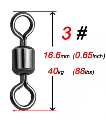 PREDATOR X Qualität Edelstahl Wirbel Menge 50 - 88 Pfund Test Hecht Karpfen Meer Spuren Rigs Tackle