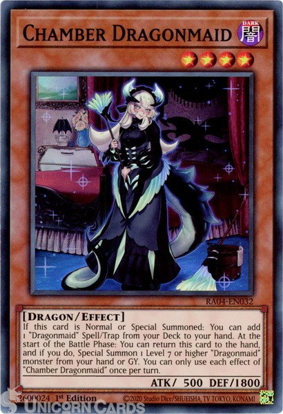 RA04-EN032 Chamber Dragonmaid : Super Rare 1st Edition Mint YuGiOh Card