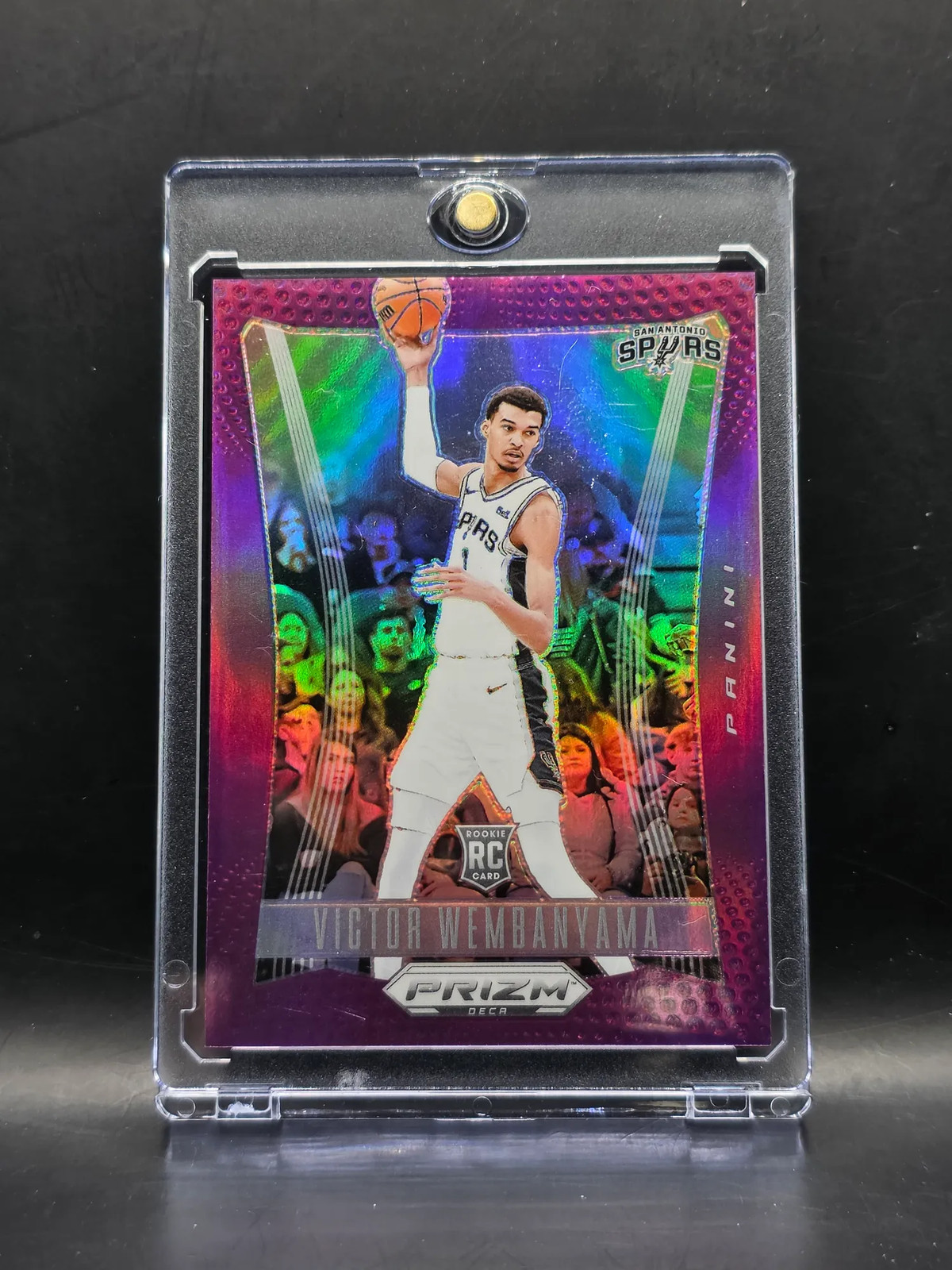 2023-24 Panini Prizm Deca Victor Wembanyama Rookie Purple /99 RC - Spurs