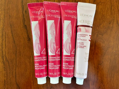 Loreal Excellence Creme #4 Deep Caring Conditioner (3) and (1) Conditioning #3