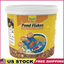 Pond Fish Flakes Nutrition Goldfish Koi Supports Color Cleaner Water 2.2lb New