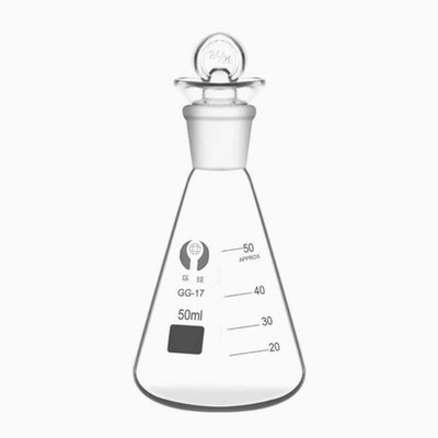 50ml Erlenmeyer Flasks with Wide Opening Transparent  Glassware Lab Supply