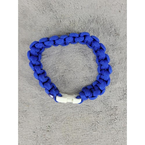 Blue Paracord Bracelet Survival Gear Adjustable Buckle