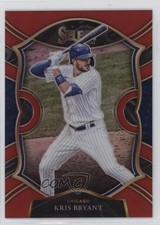 2021 Panini Select Concourse Red Prizm 51/199 Kris Bryant #80 0q3