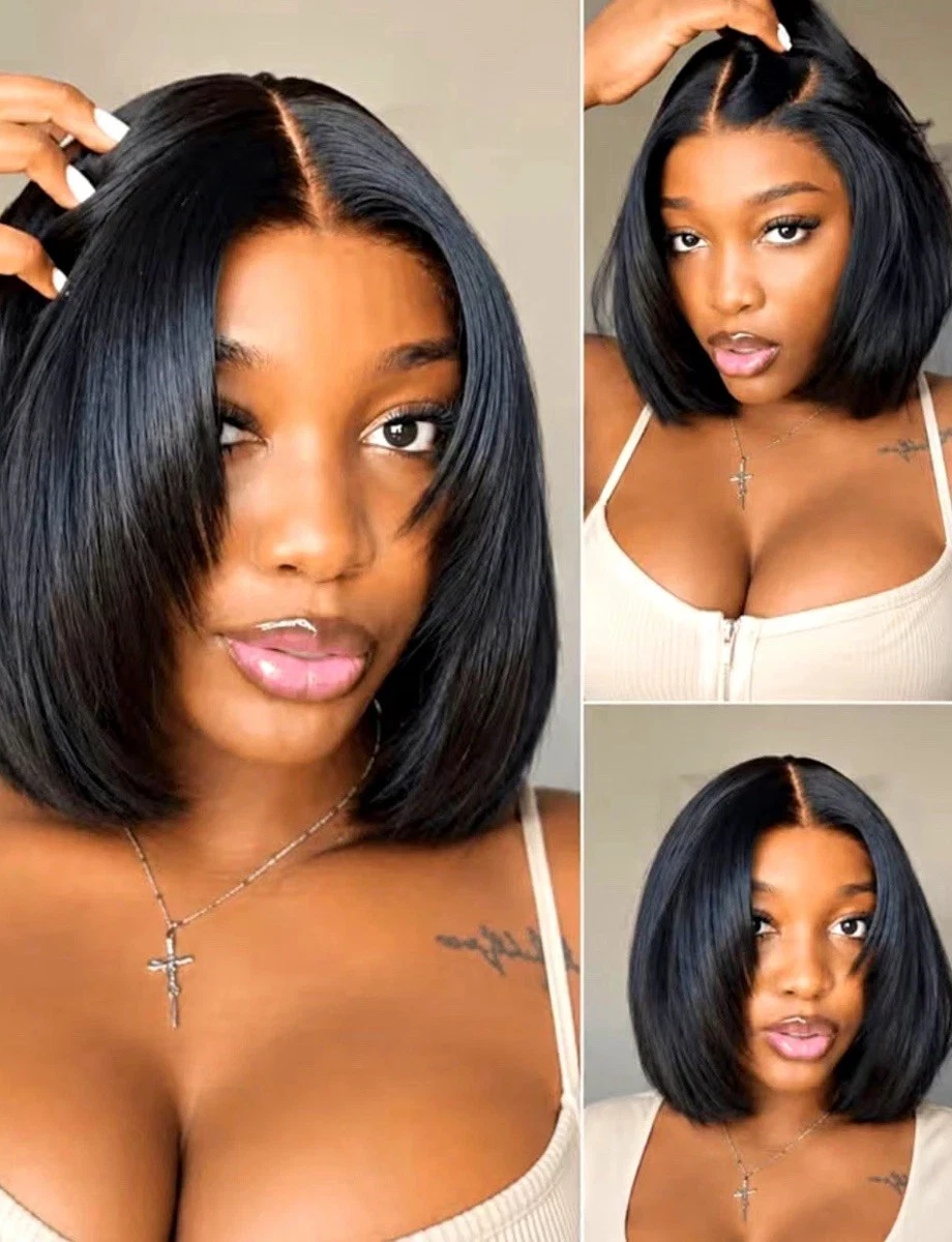 Black Straight Natural Wigs for Women for sale | eBay