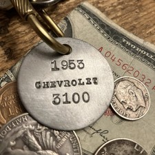 1953 Chevrolet 3100 Key Fob Solid Aluminum ‘53 Stepside Fleetside Chevy