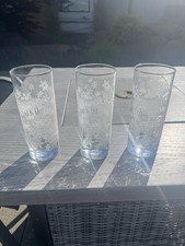 Jack Daniel&rsquo;s Snowflake Logo Clear & White Drinking Glasses Set of 3