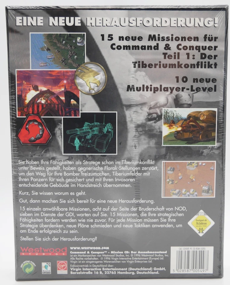 Command & Conquer Mission CD Der Ausnahmezustand PC Big Box eingeschweißt SEALED - Bild 2 von 4