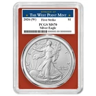 2026 (W) $1 1-oz American Silver Eagle PCGS MS70 FS West Point Label Red Frame