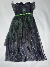 Wicked Musical Kids Costume Dress Size 5T Witch Black Green Halloween