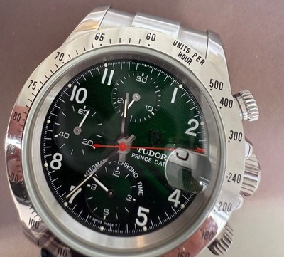 Prototype TUDOR  Prince Date Chronograph Green small block 1st year 79260 P