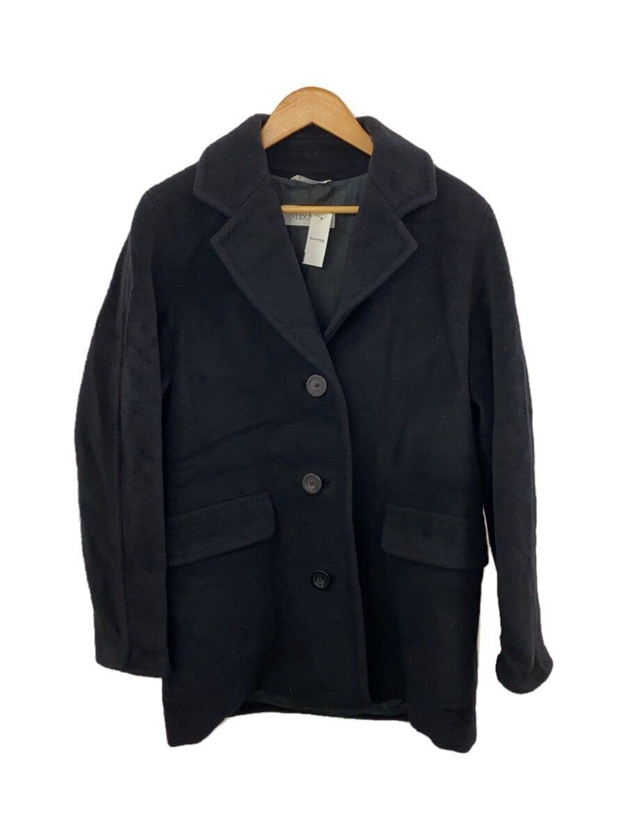 ALTRA Cappotto Max Mara Altro Bianco Tag Misto Cashmere 38 Lana Nero Tinta Unita