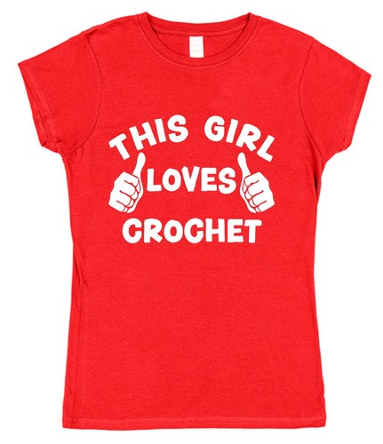 T-Shirt This Guy OR Girl Loves gehäkelt Unisex Garnliebhaber Oma quadratischer Haken Mama - Bild 8 von 24