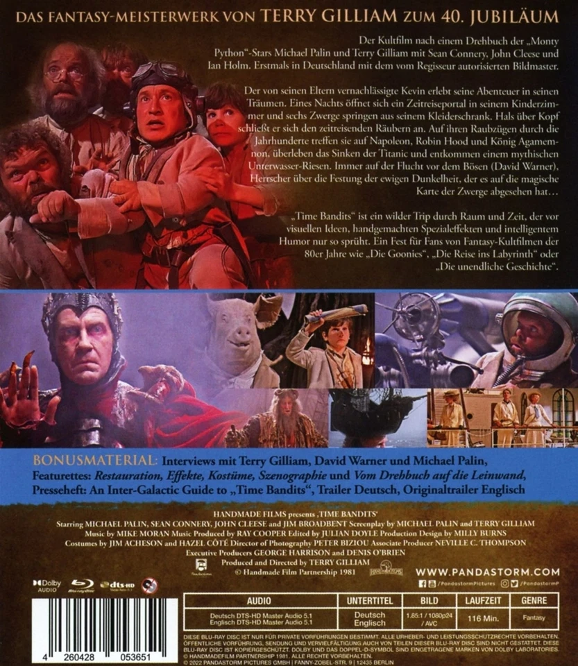 Time Bandits (1981)[Blu-ray/NEU/OVP] Fantasy-Kultfilm von Terry Gilliam - Bild 2 von 4