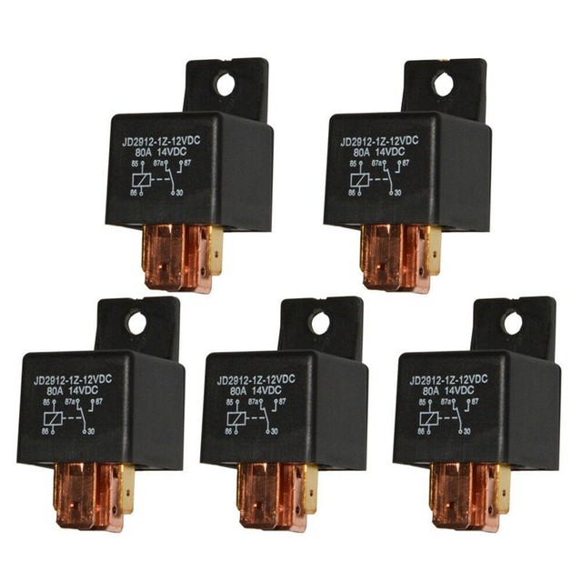 3x 5 Pcs 80a Car Relay 12v 5