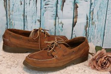 NICE Sperry Top Sider BROWN Leather mens Slip On 2Eye Boat shoes 13M