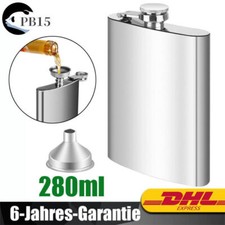 280ml Flachmann Edelstahl Auslaufsicher Mehrw...
