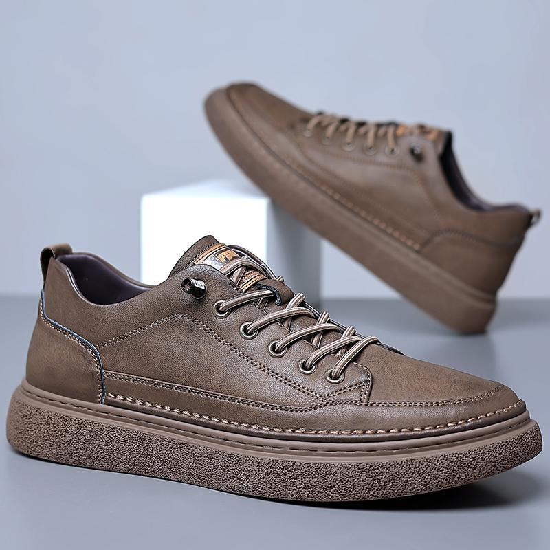 SAOLA Scarpe da lavoro uomo tempo libero British Pump moda giovani stringate punta tonda Oxford piatte