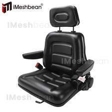Tractor Forklift Seat Excavator Universal Adjustable Backrest Armrest Safty Belt