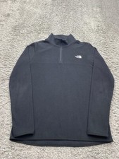 The North Face Sweater Women Medium TKA Glacier 1/4 Zip Black Fleece Pullover