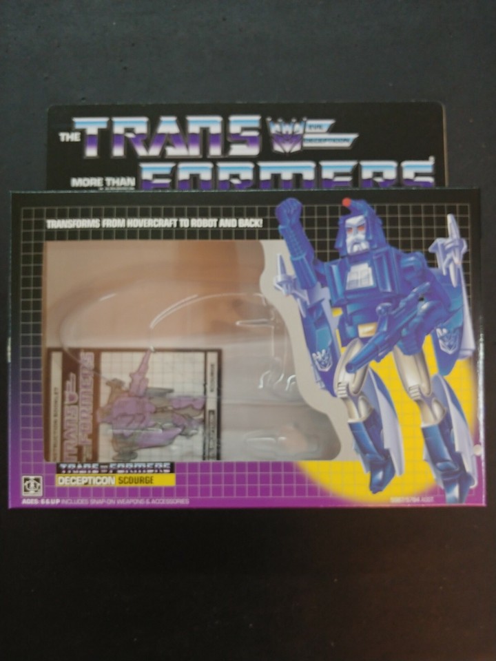 TRANSFORMERS G1 DECEPTICON SCOURGE BOX, INSTRUCTIONS, BUBBLE, & INSERT ...