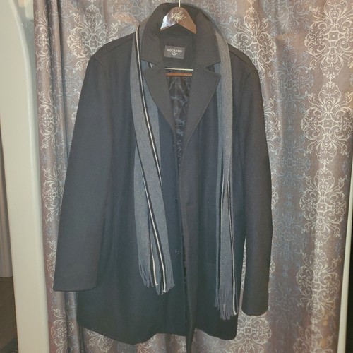 Black Dockers Wool Blend Walking Coat 