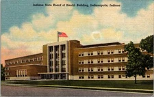 Indianapolis IN State Board of Health Building Postcard unused 1930s/40s