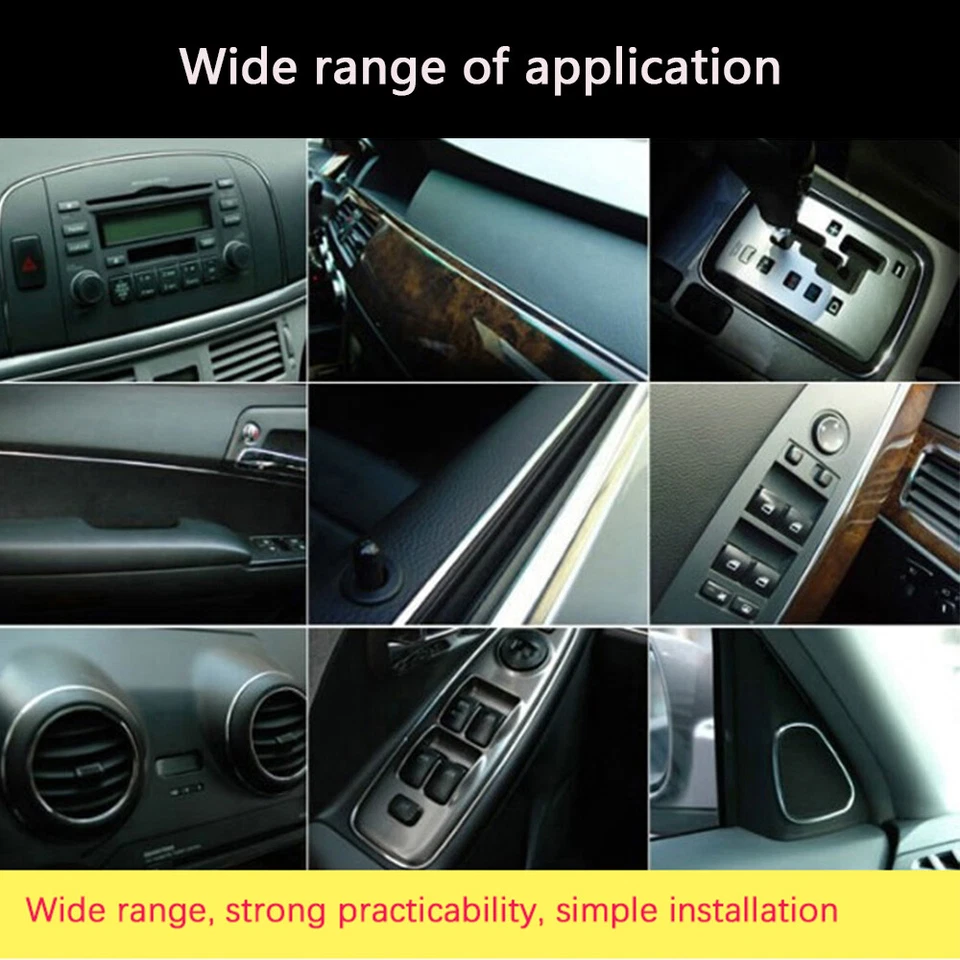 3M 10mm Universal Chrome DIY Moulding Trim Strip For Window Bumper Grille Silver — 第 4/4 张图片