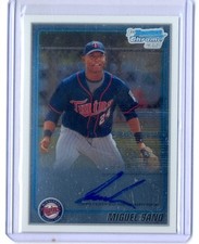 MIGUEL SANO 2010 BOWMAN CHROME ON CARD AUTO AUTOGRAPH ROOKIE RC CARD TWINS 