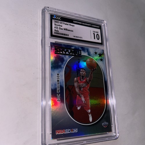 2021-22 Hoops Zion Williamson Skyview Winter CGC 10 - Picture 2 of 12