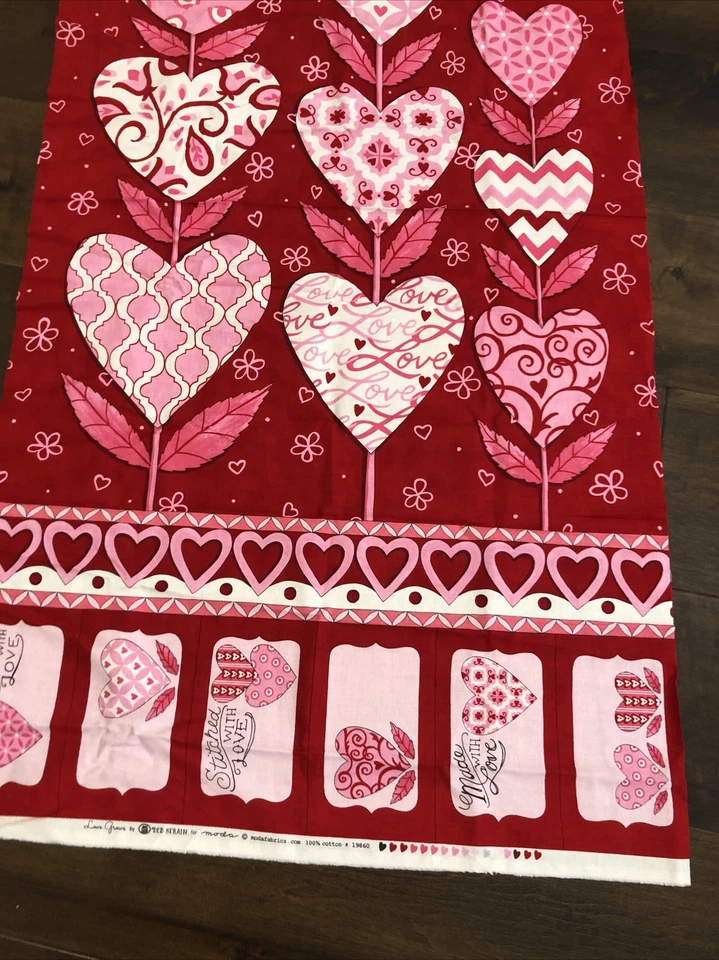 "Panel de tela Moda Love Grows 23""x44"" nuevo" Foto 3 de 4