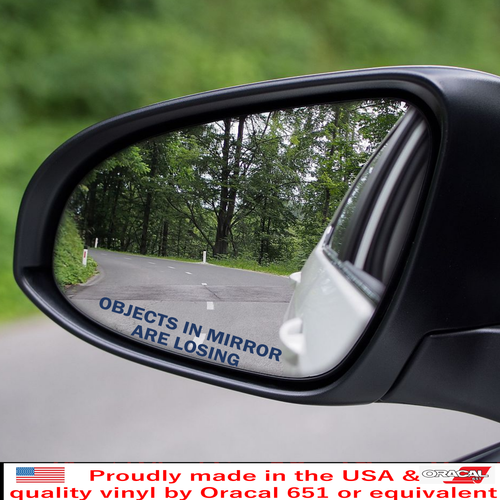 2pcs x Objects in Mirror are Losing Vinyl Die Cut Decal Funny Side Sticker RC157 - Picture 10 of 17