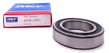 SKF 6008 2RS1 DEEP GROOVE BALL BEARING, RUBBER SEALED 40x68x15 mm