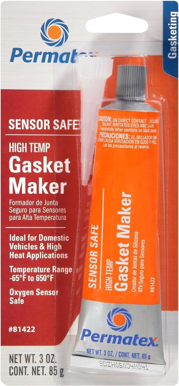 Permatex High-Temp RTV Silicone Gasket Maker 3oz – Sensor-Safe Sealant
