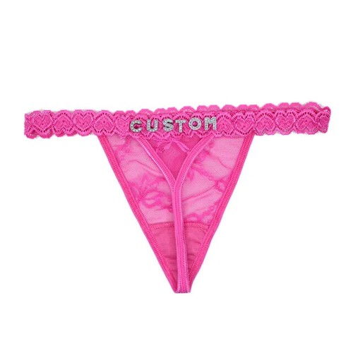 Maßgeschneiderte Tanga Höschen mit Namen Strass Buchstaben Tangas G-String SEXY - Bild 9 von 9