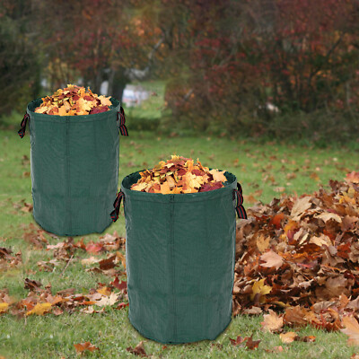 2 Pack 80 Gal Reusable Yard Waste Bags for Yard Garden Lawn to Loading Leaf Tras