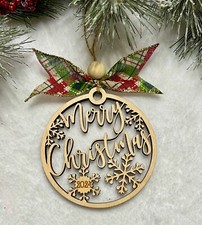 2024 Dated Christmas Ornament Wooden Round