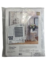 White Lace Valance Curtain Floral Vine Design 60"x18" by Lorraine Home Fashions